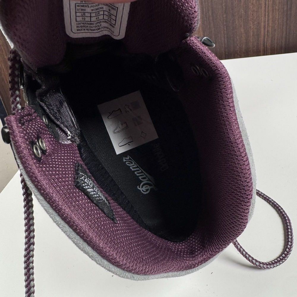 Danner Dry Waterproof 37369 Jag Hiking Boots - Dusty Gray / Aubergine - 10- NEW - Picture 15 of 16